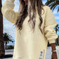 💖Limited Sale 50% OFF💖Long Sleeve Pullover Zipper Slit Casual Sweatshirt Dress🔥