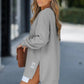 💖Limited Sale 50% OFF💖Long Sleeve Pullover Zipper Slit Casual Sweatshirt Dress🔥