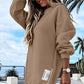 💖Limited Sale 50% OFF💖Long Sleeve Pullover Zipper Slit Casual Sweatshirt Dress🔥