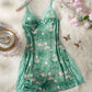 🔥Hot Sale 50% OFF👗Women's Sexy Lace Trim Slit Bowknot Decor Sleep Dress