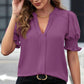 ✨LAST DAY SALE 50% OFF👚Women's Elegant V-Neck Puff Sleeve Blouse