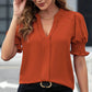 ✨LAST DAY SALE 50% OFF👚Women's Elegant V-Neck Puff Sleeve Blouse