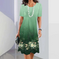 🌸Hot Sale 50% OFF👗Women's Elegant Floral Print Round Neck Dress