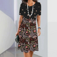 🌸Hot Sale 50% OFF👗Women's Elegant Floral Print Round Neck Dress