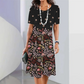 🌸Hot Sale 50% OFF👗Women's Elegant Floral Print Round Neck Dress
