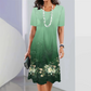 🌸Hot Sale 50% OFF👗Women's Elegant Floral Print Round Neck Dress