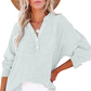 🔥Last Day Sale 50% OFF💖Women’s Casual Gauze Button Neck Long Sleeve Blouse👚