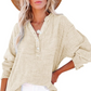 🔥Last Day Sale 50% OFF💖Women’s Casual Gauze Button Neck Long Sleeve Blouse👚