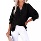 🔥Last Day Sale 50% OFF💖Women’s Casual Gauze Button Neck Long Sleeve Blouse👚