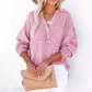 🔥Last Day Sale 50% OFF💖Women’s Casual Gauze Button Neck Long Sleeve Blouse👚