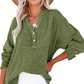 🔥Last Day Sale 50% OFF💖Women’s Casual Gauze Button Neck Long Sleeve Blouse👚