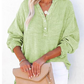 🔥Last Day Sale 50% OFF💖Women’s Casual Gauze Button Neck Long Sleeve Blouse👚