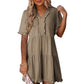 🔥2025 Summer New Sale 60%Off!!🌈Women's Ruffle Trim V-Neck Tiered Dress