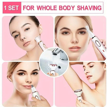 🔥Hot Sale 50% OFF💕4-In-1 Electric Cordless Lady Body Hair Shaver