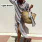 🔥Time-limited Promotion 50% OFF🌟Loose Striped Half Sleeve Shirt Dress👗