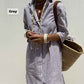 🔥Time-limited Promotion 50% OFF🌟Loose Striped Half Sleeve Shirt Dress👗