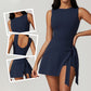 🔥Summer Hot Sale 50% OFF💕Women’s Solid Knot Wrap Sports Jumpsuits