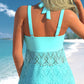 🌴Summer Hot Sale 50% OFF🩱Women's V-Neck Lace Swimdress ＆ Boyshorts Two-Piece Set