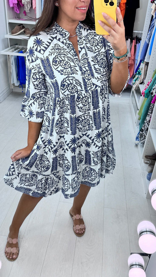 🔥HOT SALE 50% OFF💝👗Print Smock Dress