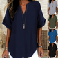 💝ONLY TODAY 50% OFF!!✨Fashion Loose Solid Color Short Sleeve Top