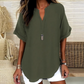 💝ONLY TODAY 50% OFF!!✨Fashion Loose Solid Color Short Sleeve Top