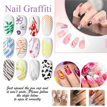 🎁Christmas Hot Sale 50% OFF⏳12 Colors Nail Art Pens Set
