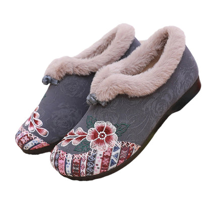 🎁CHRISTMAS SALE 50% OFF✨🔥Women's Warm Lining Traditional Embroidered Shoes🔥
