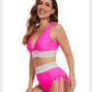 🔥Last Day Special 50% OFF👙High Waisted Tummy Control Color Block Bikini Sets