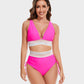 🔥Last Day Special 50% OFF👙High Waisted Tummy Control Color Block Bikini Sets