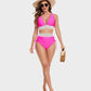 🔥Last Day Special 50% OFF👙High Waisted Tummy Control Color Block Bikini Sets