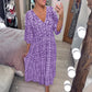 🌺2025 Summer Sale UP TO 50% OFF👗Bohemian casual print V-neck waist wrap long dress